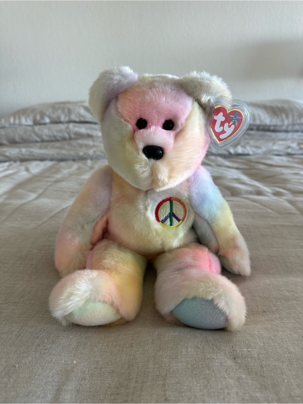 Peace Bear Beanie Buddy Beanie Baby